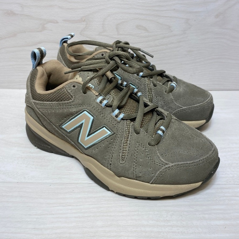 New Balance 608 Womens Suede Cross Training Shoes‎ WX608UB5 Olive Blue Size 5 D